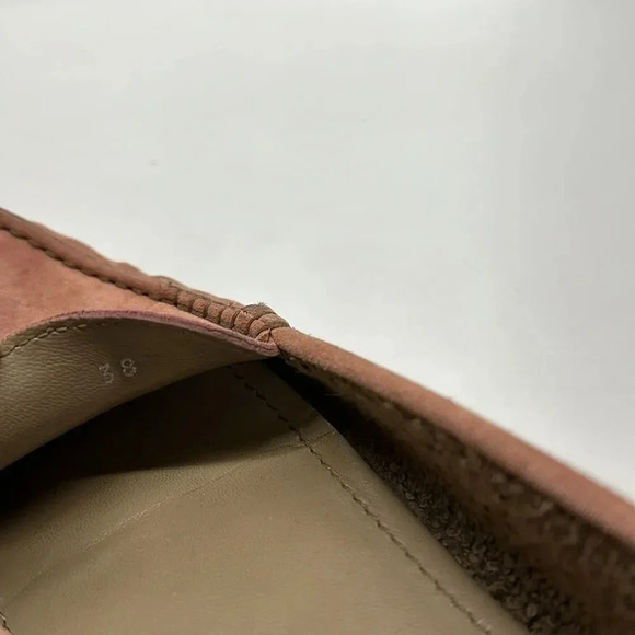 Manolo Blahnik Penny Loafers Shoes Slip On Suede Leather Light Pink Size 38 US 8 - Picture 12 of 13